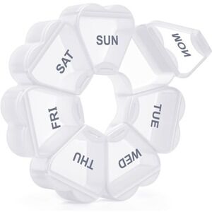 New Large Weekly Pill Organizer, Pill Box 7 Day, KAPENS Daily Vitamin Case Large